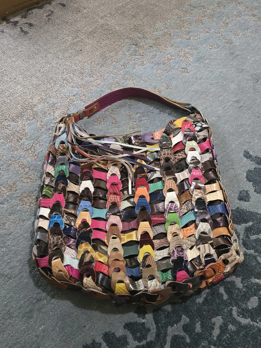 Jesslyn Blade Multicolor Patchwork Leather Hobo Bag